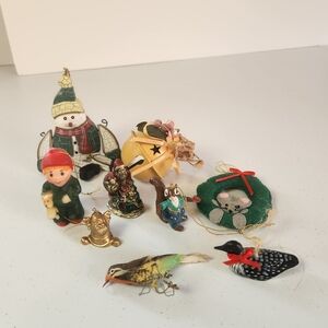 Lot of Vintage Christmas Tree Ornaments 60s 70s 80s 90s Kitsch Birds Geese Santa